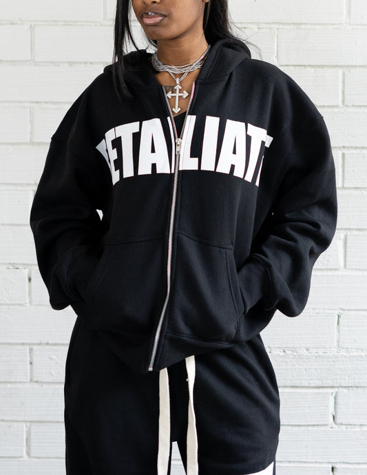 Retaliate Black Zip-Up