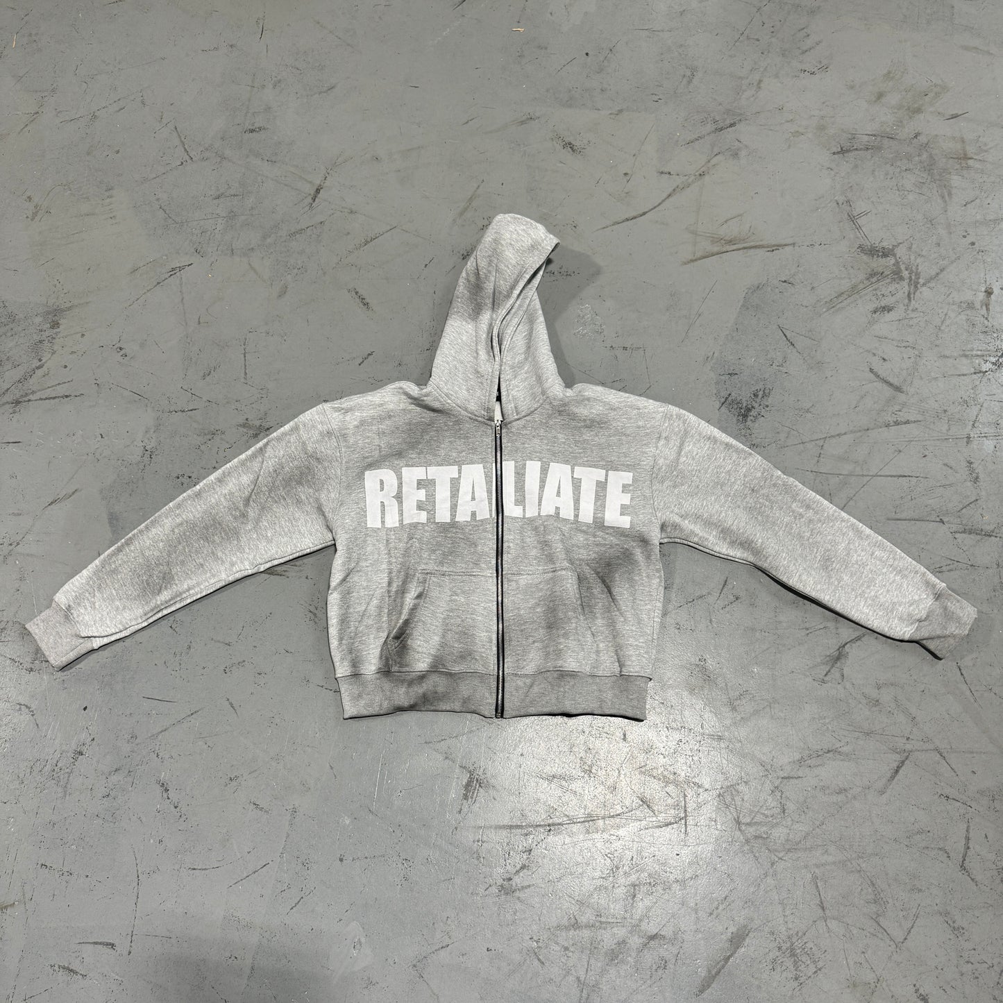 Retaliate Heather Grey Zip-Up